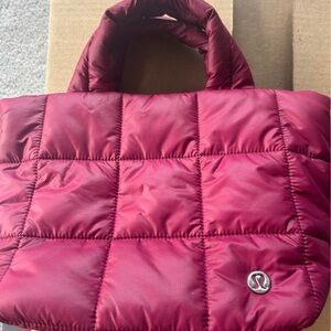 Lululemon Athletica Burgundy Quilted Tote